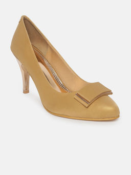 Marc Loire - Women Mustard Solid Casual Pump Heels
