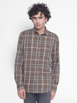 CRIMSOUNE CLUB - Mens Grey Checked Shirt