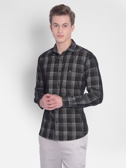 CRIMSOUNE CLUB - Mens Multicolor Checked Corduroy Shirt