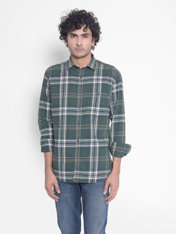 CRIMSOUNE CLUB - Mens Green Checked Shirt