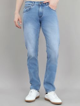 Monte Carlo - Men Adrino Fit Light Wash Blue Jeans