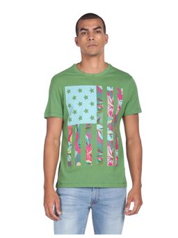 U.S. POLO ASSN. - Men Green Crew Neck Graphic Print T-Shirt