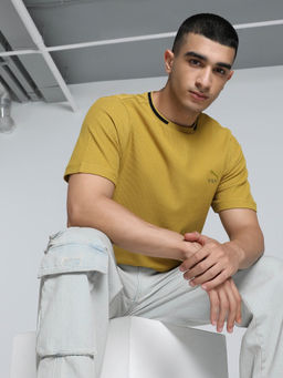 Puma - Classics Elevated Men's Yellow T-Shirt