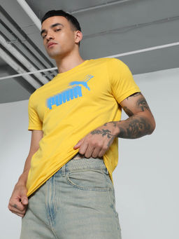Puma - Graphic Logo Men's Yellow T-Shirt