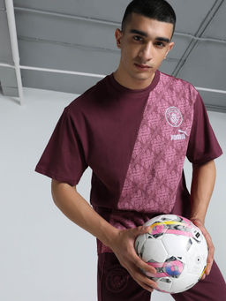 Puma - Mcfc Ftblculture+ Men's Wine T-Shirt