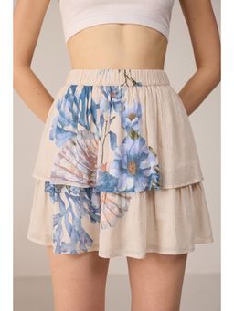 Calling June - Cream Camille Mini Skirt