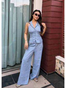 Shubh Shree Studio - Blue Skyline Co-Ord Set