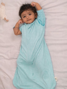 Cocoon Care - Blue Knitted Bamboo Cotton Solid Sleeping Pod For Baby