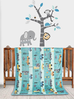 Florida - Blue All Season Baby Blanket Soft And Comfortable For With Adorable Prints (1-5 Years)