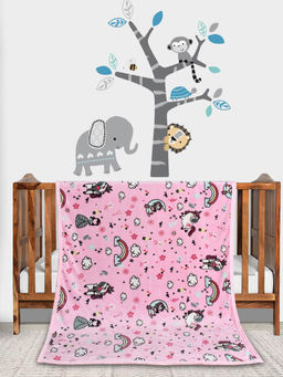 Florida - Pink All Season Baby Blanket Soft And Comfortable For With Adorable Prints (1-5 Years)