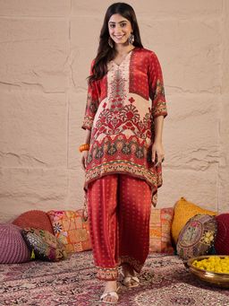 INDDUS - Women Ethnic Motifs Printed A-Line Co-Ords Set
