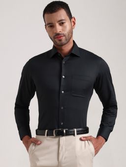JadeBlue - Men Green Pure Cotton Solid Slim Fit Formal Shirt