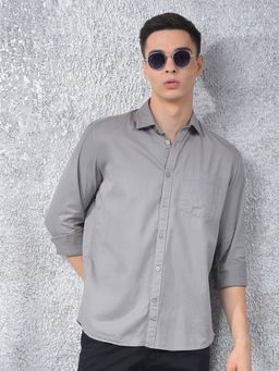 CRIMSOUNE CLUB - Men Grey Casual Shirt