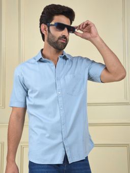CRIMSOUNE CLUB - Men Blue Casual Shirt