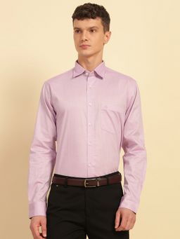 Cantabil - Men Purple Breathable and Soft with Color Fastness Regular Fit Shirt