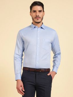 Cantabil - Men Blue Breathable and Soft Regular Fit Shirt