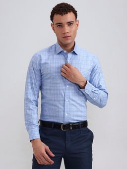 Metal - Men Pure Cotton Checked Slim Fit Formal Shirt
