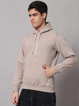 Obaan - Men Winter Wear Grey Solid Hoodie