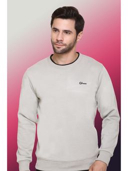 Obaan - Men Winter Wear Grey Round Neck Sweatshirt