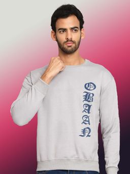 Obaan - Men Winter Wear Round Neck Printed Sweatshirt