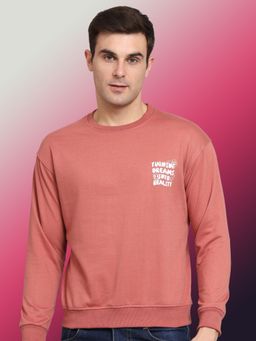 Obaan - Men Winter Wear Coral Printed Sweatshirt
