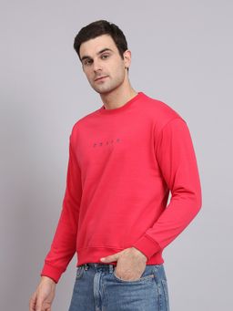 Obaan - Men Winter Wear Red Solid Sweatshirt