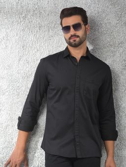 CRIMSOUNE CLUB - Men Black Casual Shirt