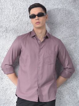 CRIMSOUNE CLUB - Men Mauve Casual Shirt