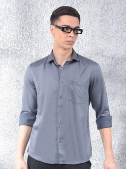 CRIMSOUNE CLUB - Men Grey Casual Shirt