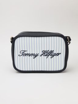 Tommy Hilfiger - Striped Blue Polyester Sling Bag