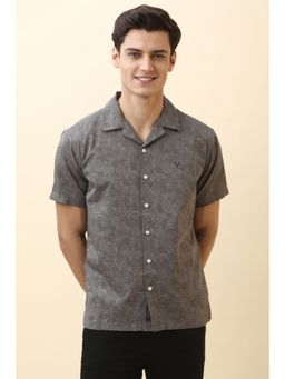 Allen Solly - Men Grey Printed Half Sleeves Casual Shirt