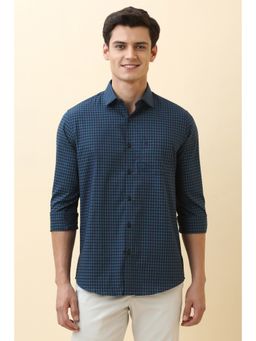 Allen Solly - Men Blue Checks Full Sleeves Casual Shirt