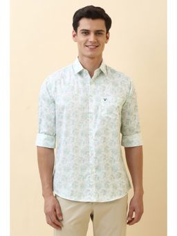 Allen Solly - Men White Printed Full Sleeves Casual Shirt