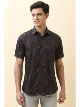 Allen Solly - Men Brown Printed Half Sleeves Casual Shirt