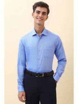 Allen Solly - Men Light Blue Solid Full Sleeves Formal Shirt