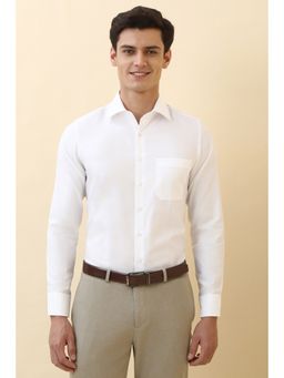 Allen Solly - Men White Checks Full Sleeves Formal Shirt