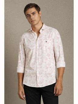 Louis Philippe - Men White Checks Full Sleeves Casual Shirt