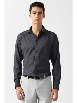 Van Heusen - Men Grey Printed Full Sleeves Party Shirt