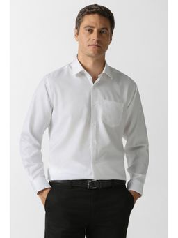 Van Heusen - Men White Solid Full Sleeves Shirt