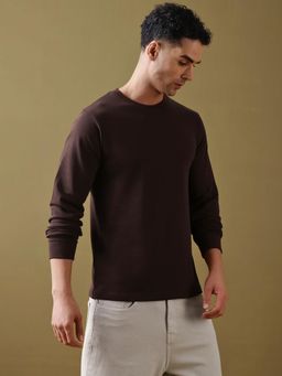 DILLINGER - Men Brown Regular Fit Full Sleeve T-Shirt