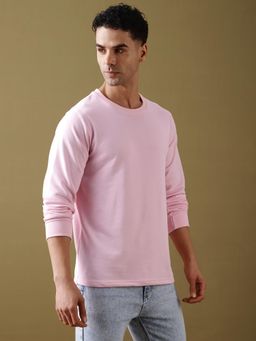DILLINGER - Men Regular Fit Pink Full Sleeve T-Shirt