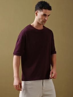 DILLINGER - Men Drop Shoulder Over Wine Sized T-Shirt