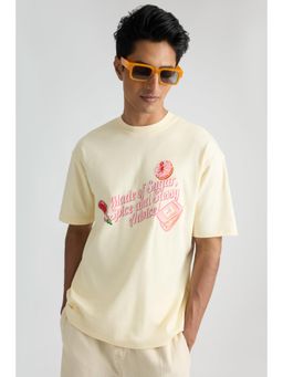 FREAKINS - Mens Yellow Sassy Advice T-Shirt