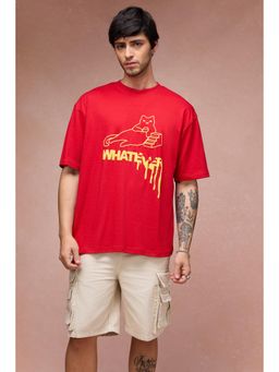 FREAKINS - Mens Whatever Red T-Shirt