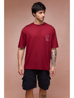 FREAKINS - Mens Doggo Over All Red T-Shirt