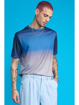 FREAKINS - Printed Mens T-Shirt Blue Gradient