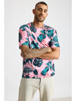 FREAKINS - Printed Mens T-Shirt Pink