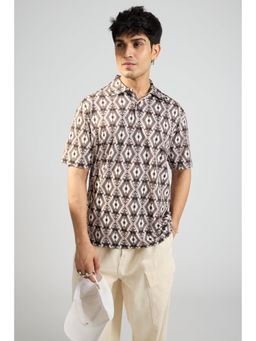 FREAKINS - Modernist Print Polo T-Shirt