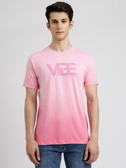 Greenfibre - Pink 100 % Cotton T-Shirt for Men Printed Slim Fit