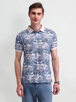 U.S. Polo Assn. Denim Co. - Mens Blue Graphic Polo T-Shirt